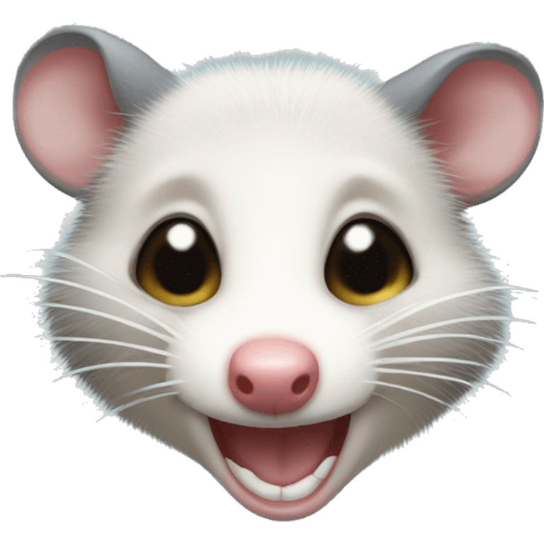 opossum Face with Tears of Joy Emoji emoji