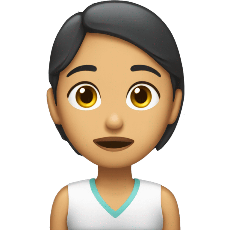 chica morena durmiendo emoji