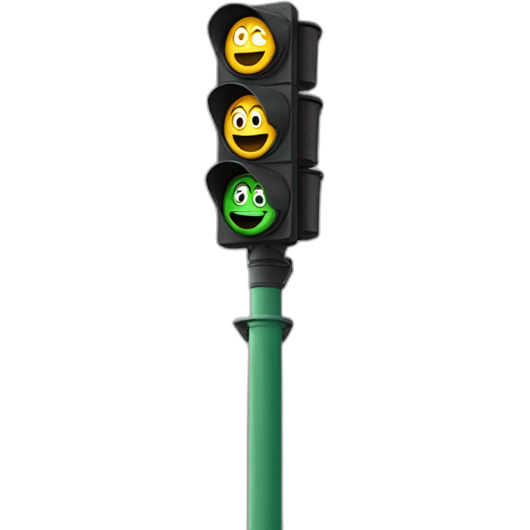 man sitting on a traffic light emoji