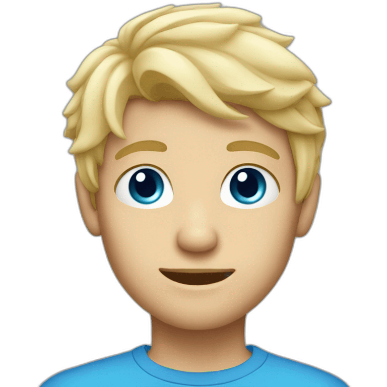 blond haired boy with blue eyes emoji