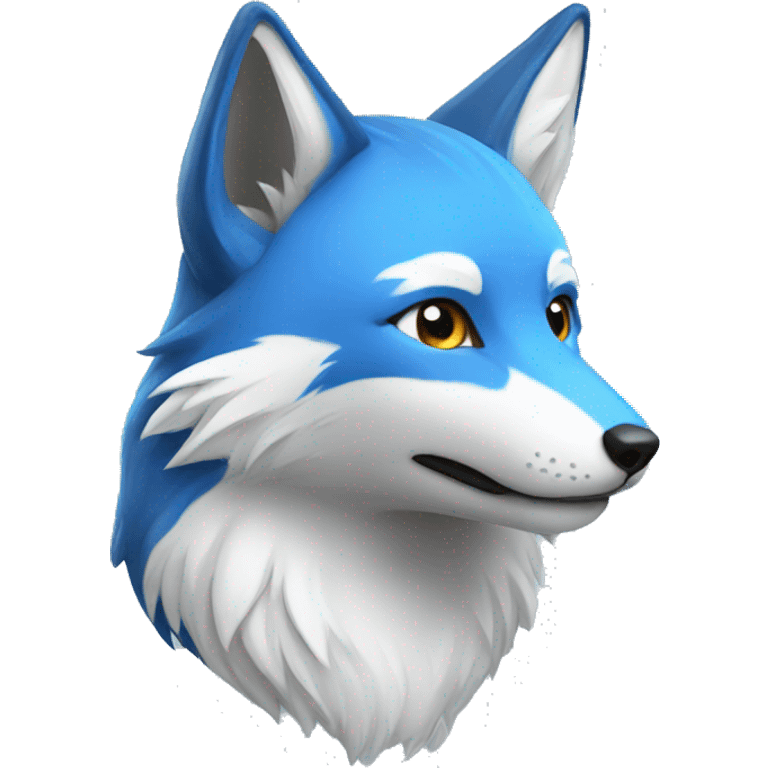 Blue fox emoji