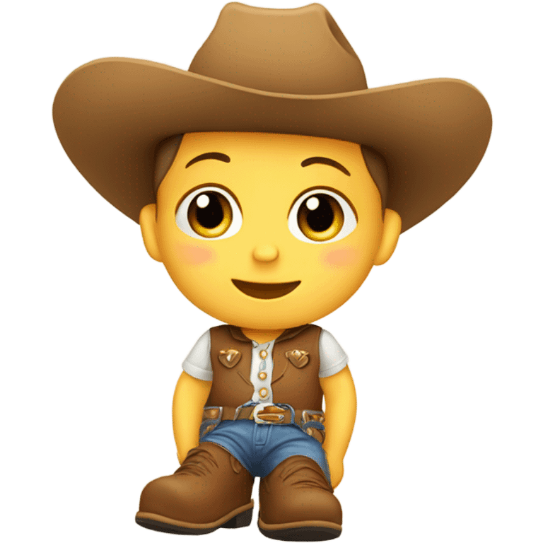 Baby wearing cowboy boots  emoji