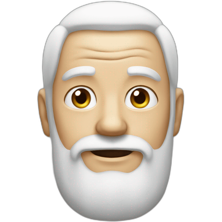 A old man with white hair an beard wearing speedo emoji