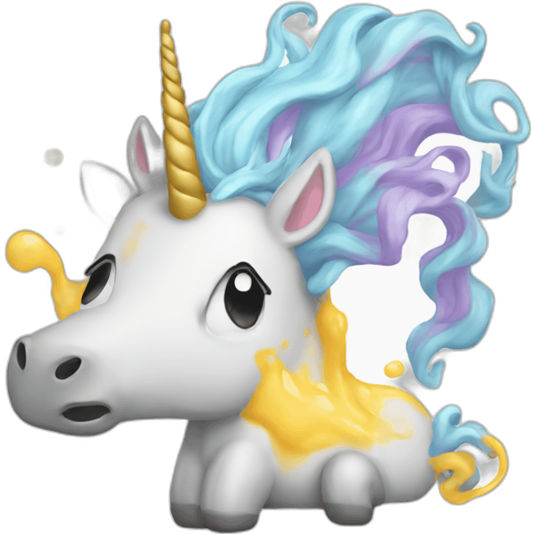 unicorn-vomiting emoji