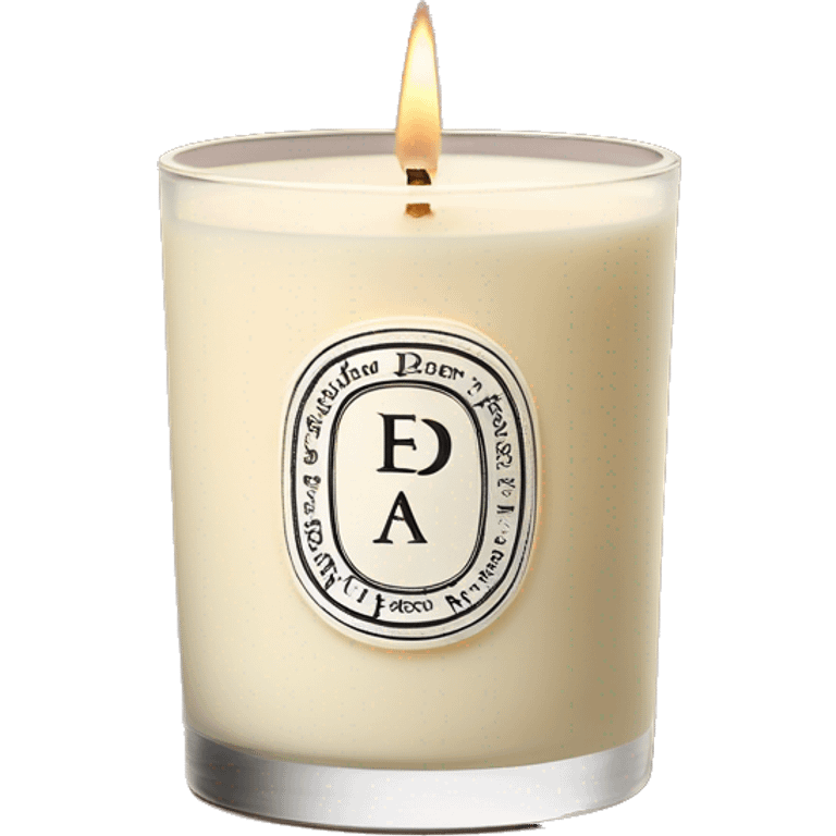 realistic cream coloured diptyque branded candle emoji