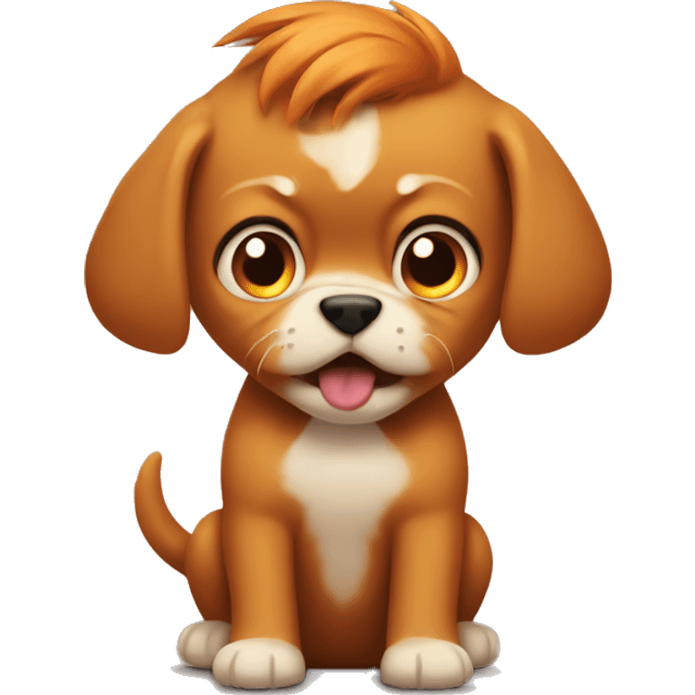 Angry ginger puppy emoji