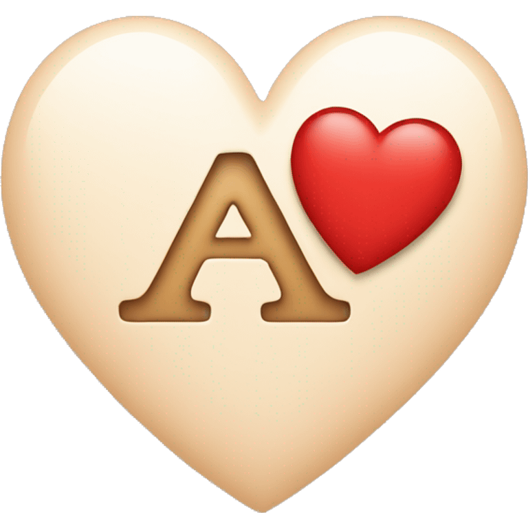 Heart with letter A  emoji