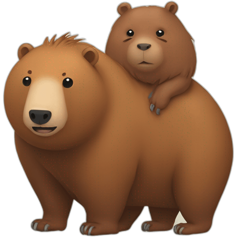 Bear and capibara emoji