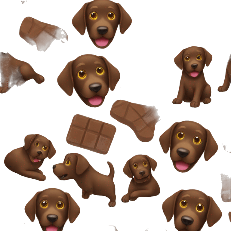 Chocolate Labrador dog emoji