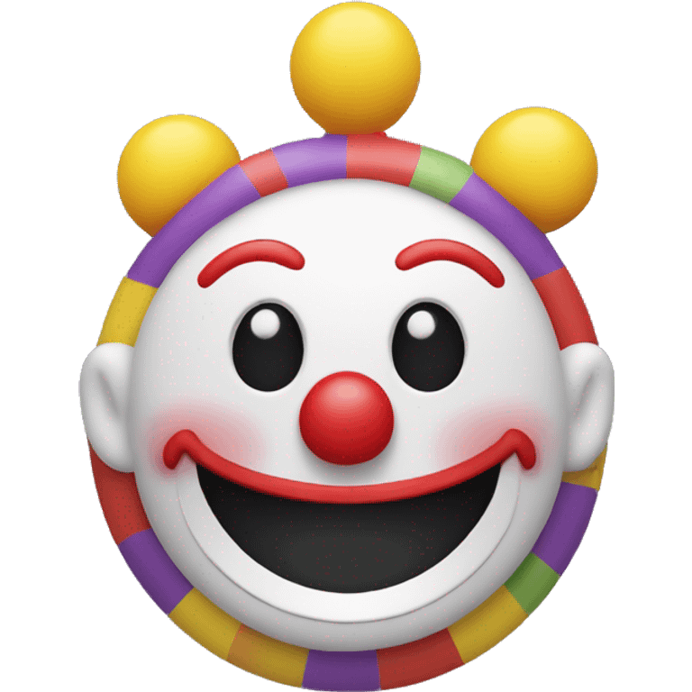 Smiley face with clown face underneath  emoji