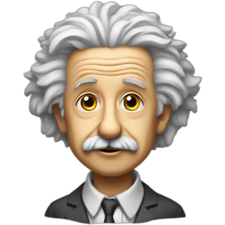 Albert Einstein not having any ideas emoji