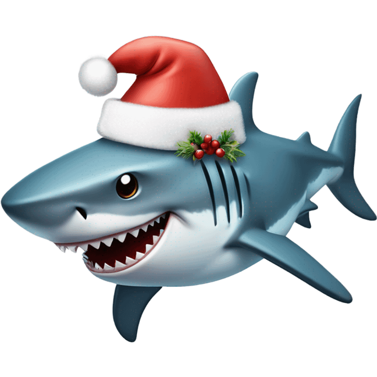 Christmas shark emoji