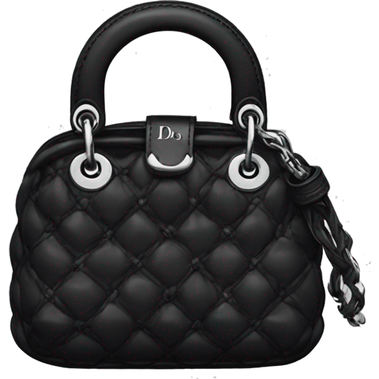 Dior black mini bag  emoji