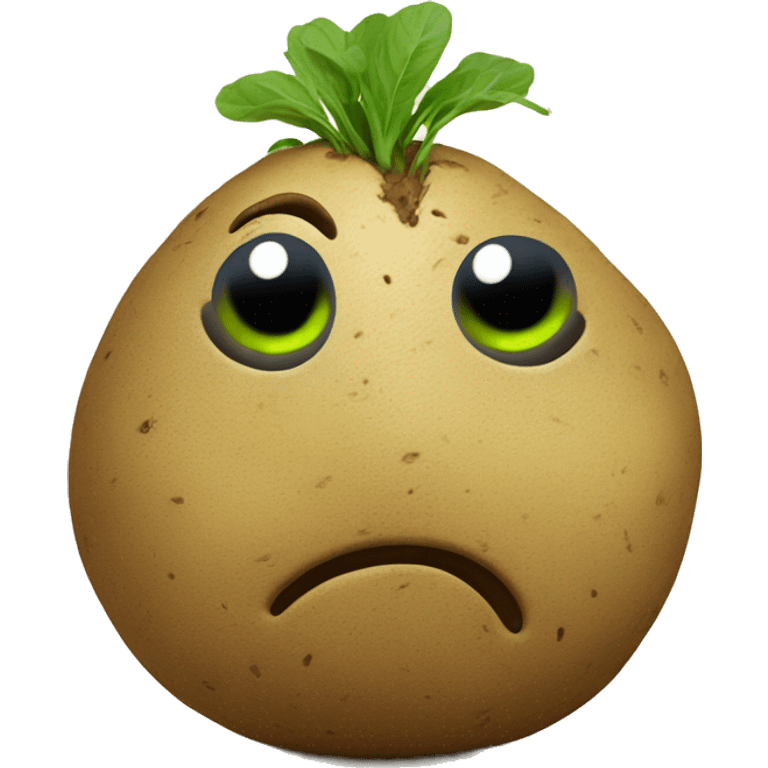 sprouted potato with eyes and mouse watching comics  emoji