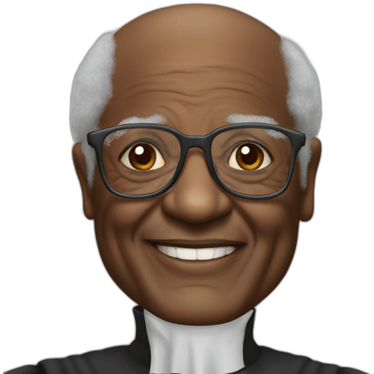 Desmond Tutu wearing a tutu emoji