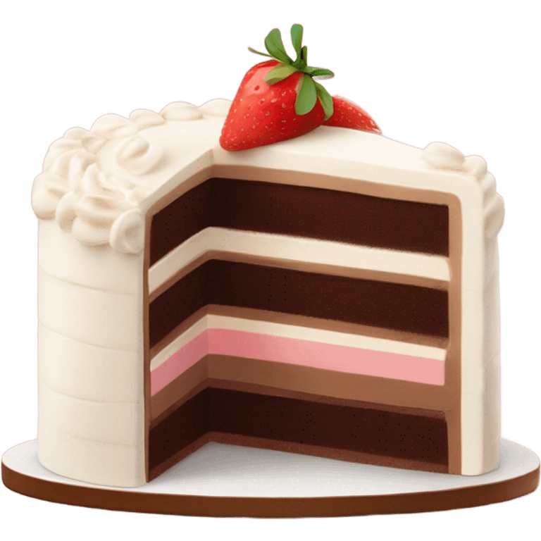 Neapolitan cake slice emoji