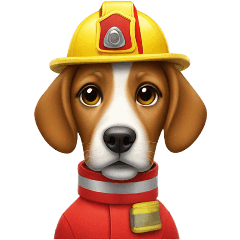 dog wearing a fireman suit emoji