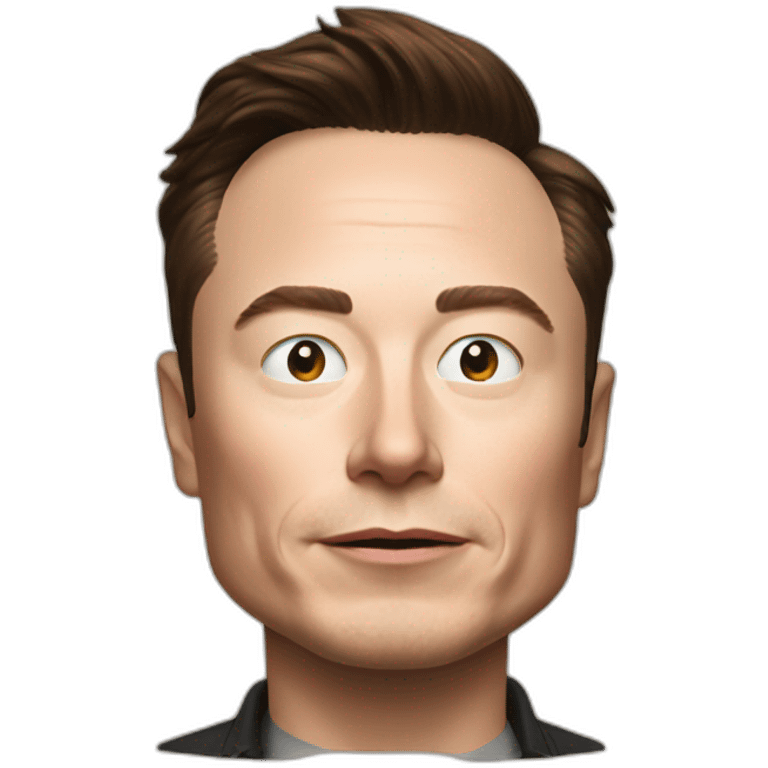 elon musk with a rocket goin out of the bottom emoji