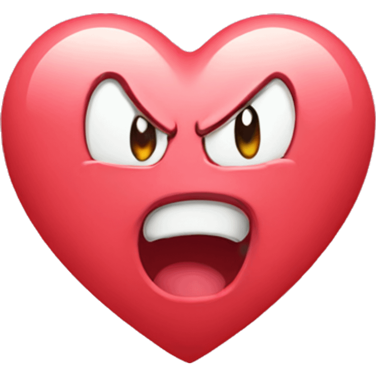 kawaii cute angry heart emoji