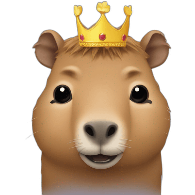 Un capybara avec une courone emoji