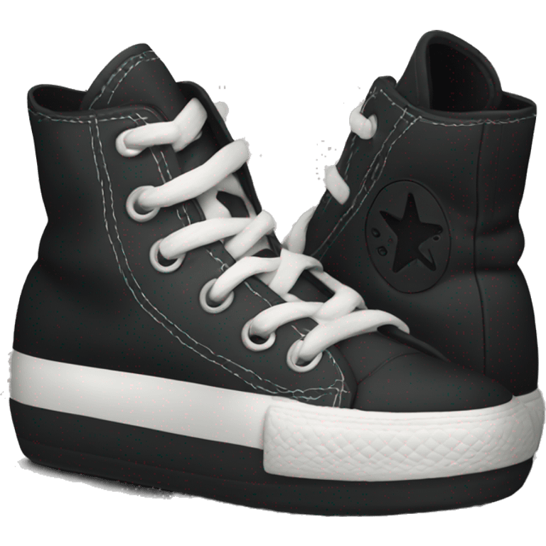 black converse shoes emoji