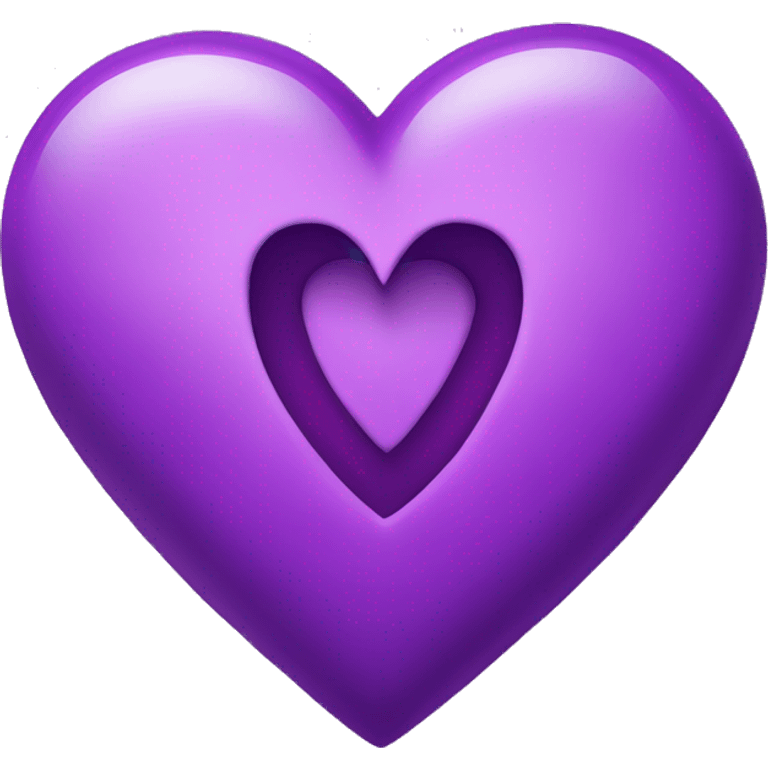 Purple heart with the letter C emoji