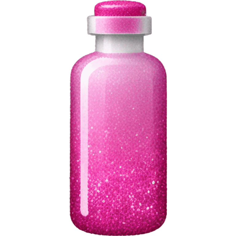 Pink ombre medication bottle with glitter  emoji