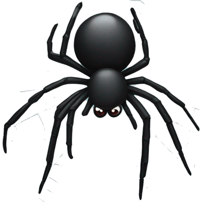 Black spider on its web  emoji