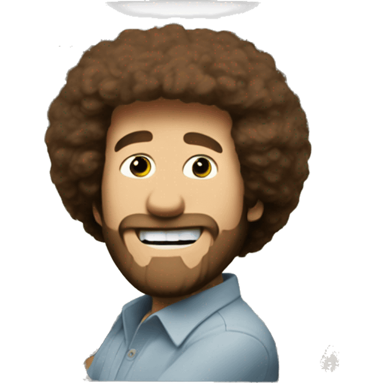 bob ross in car emoji