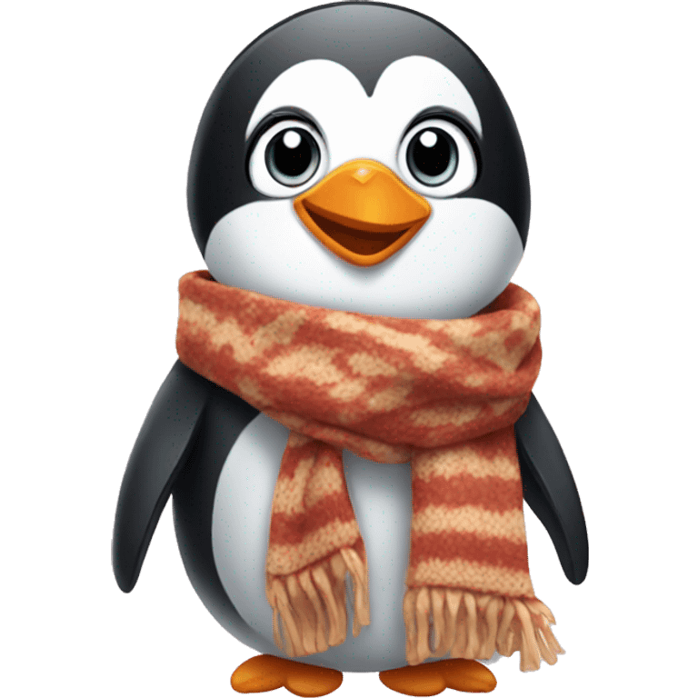 penguin wearing a scarf emoji