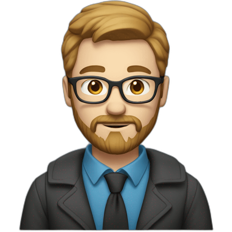 man with short light brown hair, beard and mustache and glasses, blue eyes and showing heart by his hands emoji