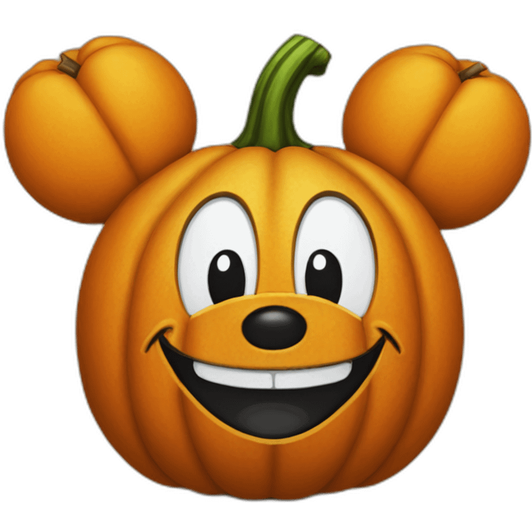 Pumpkin Mickey mouse emoji