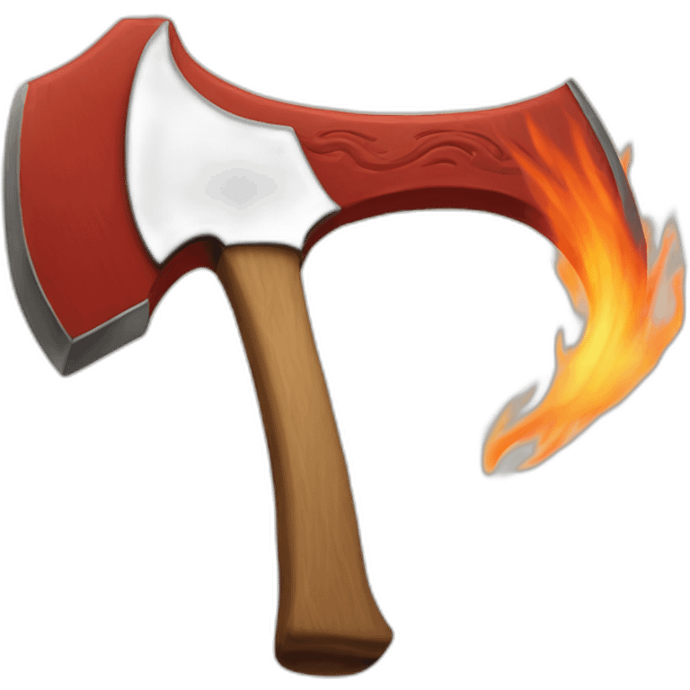 Red fire Axe  emoji