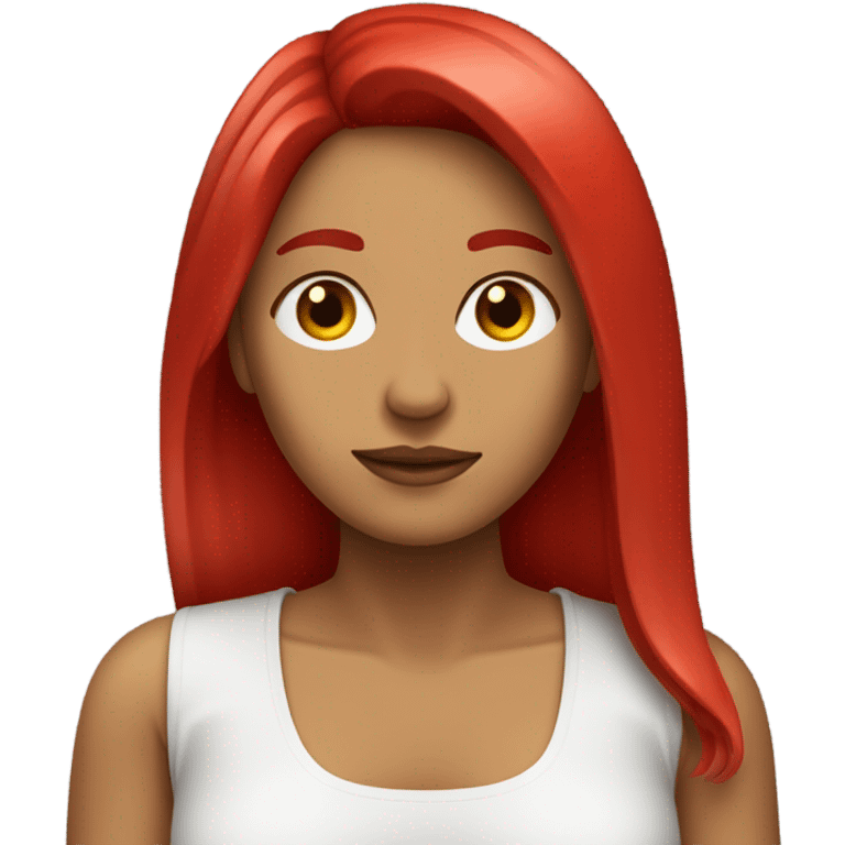 Mujer de pelo rojo mal mirada emoji