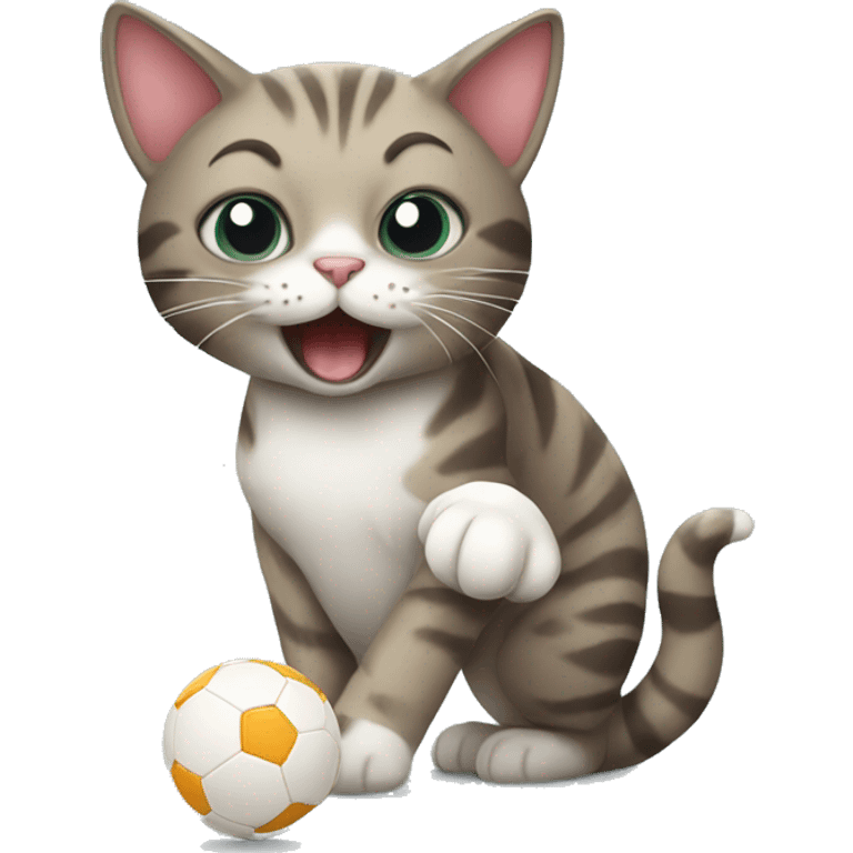 cat playing with ball emoji