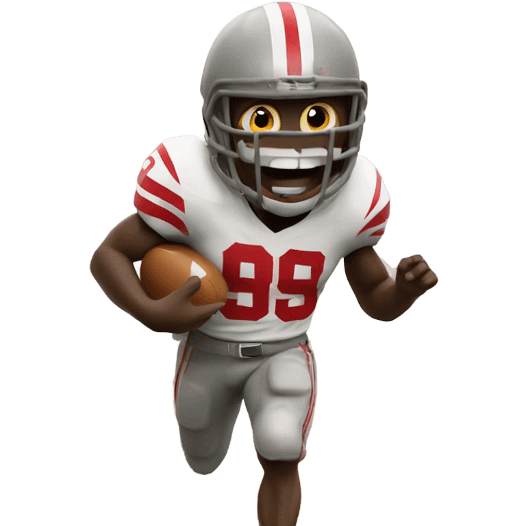 Brutus Buckeye running emoji