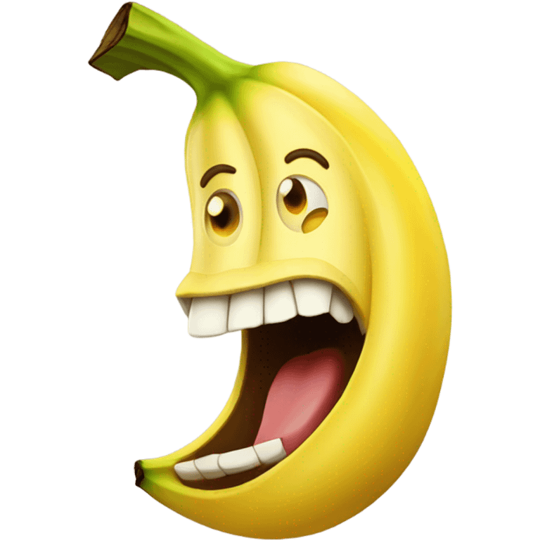 Mouth on banana  emoji