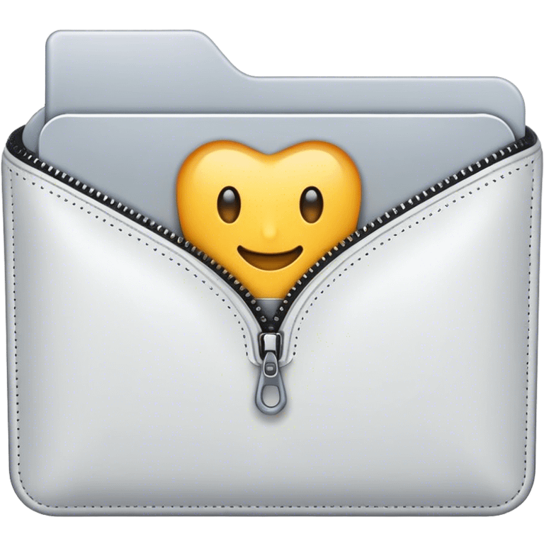 Computer file with zipper emoji