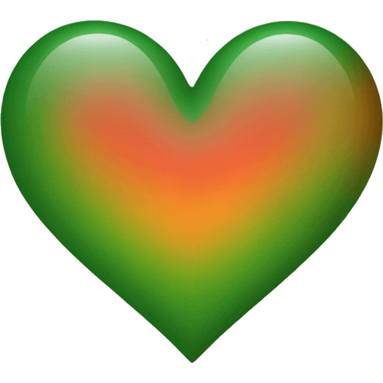 Heart, with red back green and orange emoji