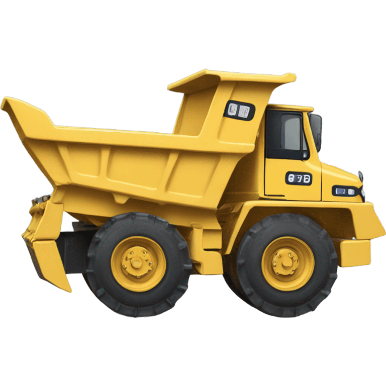 Rubber track dump truck emoji