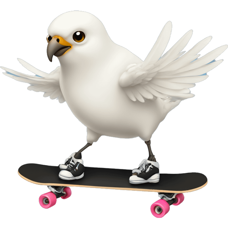 Birds on skating emoji