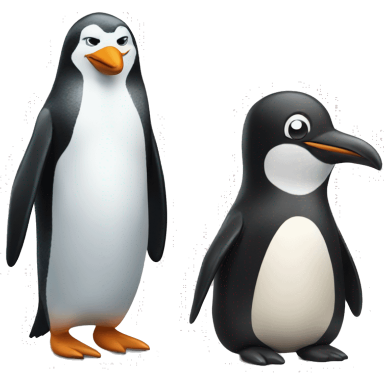 penguin and penguin emoji