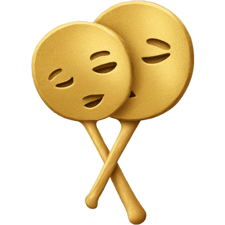 A golden stick with two textured sections emoji