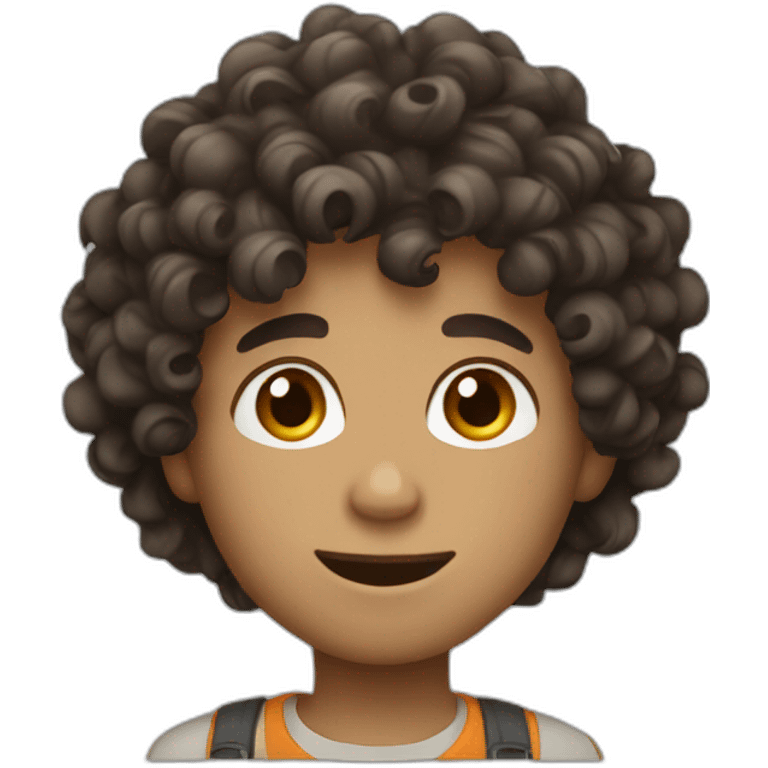 curly hair boy emoji