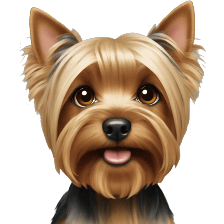 Yorkshire terrier the ears down emoji