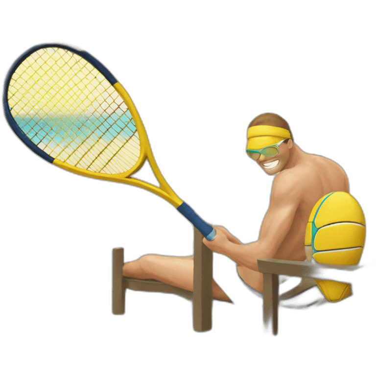 Beach tennis emoji