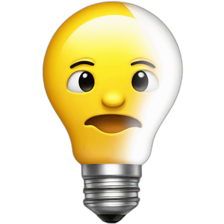 lightbulb and thiking face emoji