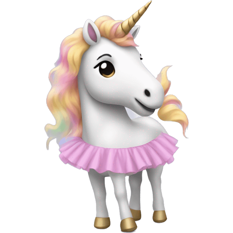 Unicorn with a tutu emoji