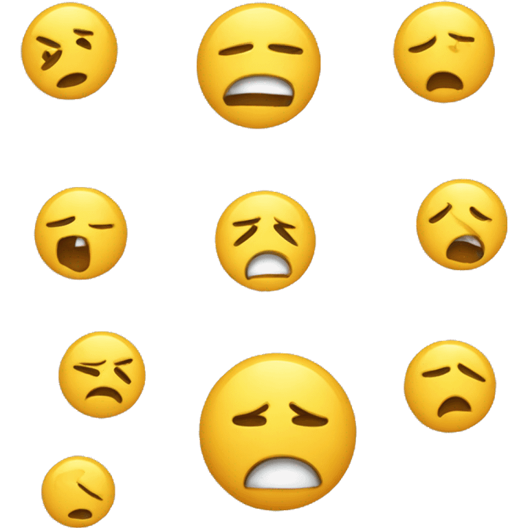 typical yellow round face emoji but it's Frustrated emoji