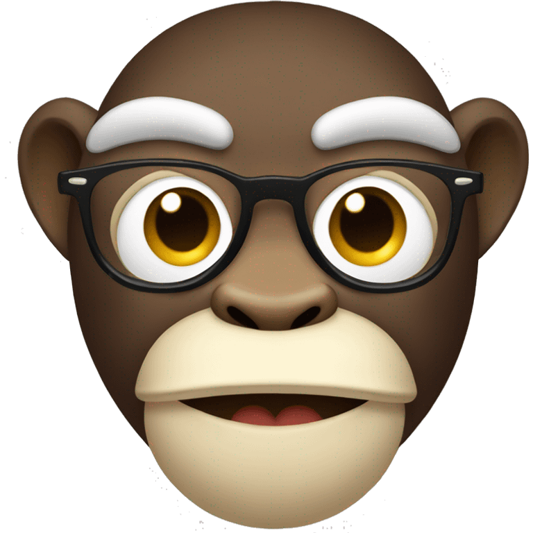 Monkey wearing glasses, fake nose, and fake mustache  emoji